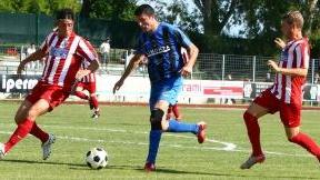 Bonuccelli in azione col Pesaro nella partita di andata