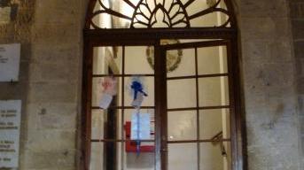 Fiocco rosa e blu a Palazzo