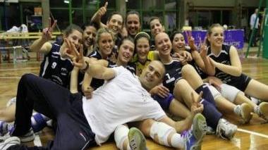 La festa del Montesport per la promozione nel campionato di serie B2