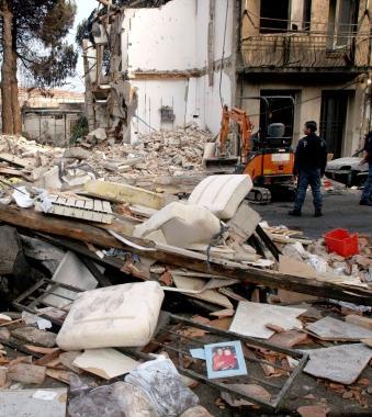 <b>STRAGE.</b> Macerie in via Ponchielli    