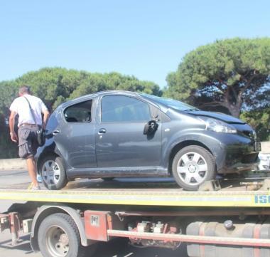 <b>LAUTO. </b>Coinvolta nello scontro 