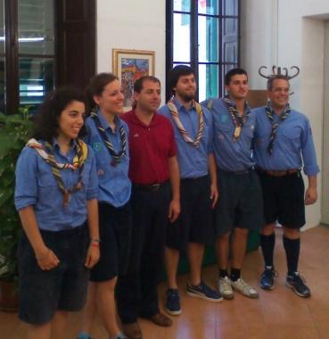 I ragazzi del clan Il Faro con il vicesindaco Sonetti 