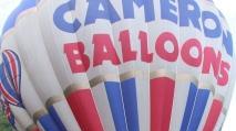 La mongolfiera della rievocazione del pallone frenato