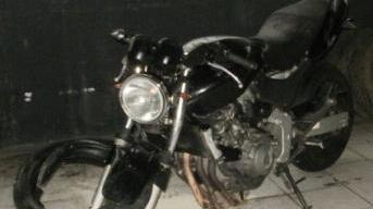 La moto dopo l’incidente