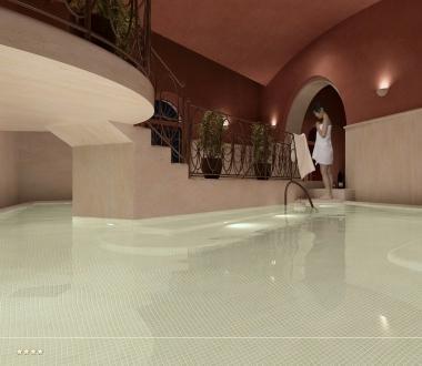 La piscina termale di Villa Borri a Casciana Terme  