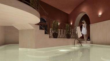 La piscina termale di Villa Borri a Casciana Terme
