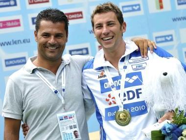 <b>CAIMANO.</b> Luca Ferretti insieme al suo guru Stefano Franceschi 