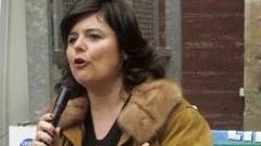 Il sindaco Roberta Marchi a una manifestazione in difesa dell’ospedale