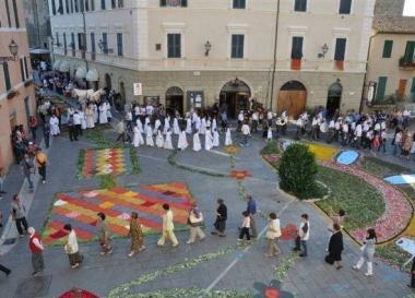 <b>PITIGLIANO.</b> Unimmagine dellInfiorata 