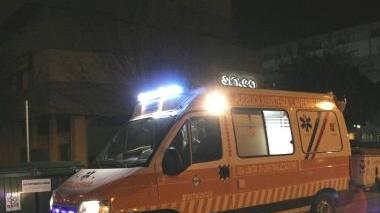 L’ambulanza intervenuta per soccorrere il pensionato