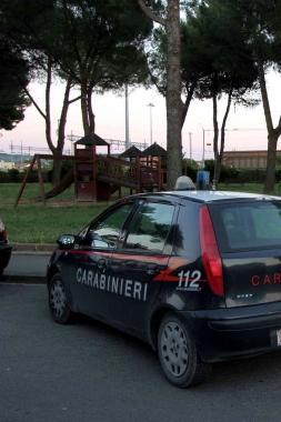 I carabinieri davanti al parco