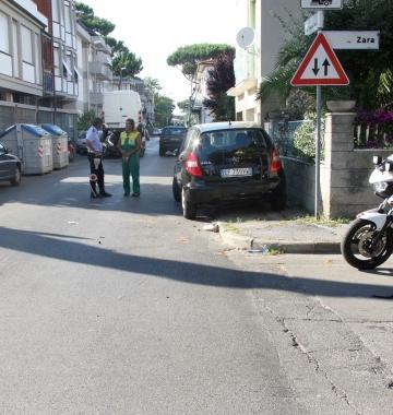 Il luogo dellincidente tra via Zara e via Don Bosco 