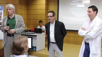 <b>CORSO.</b> La presentazione ai medici di Giulianotti, del direttore sanitario Zuccherelli e del dottor Coratti