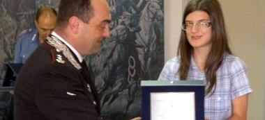 Il comandante Andrea Sagnelli parla agli studenti 