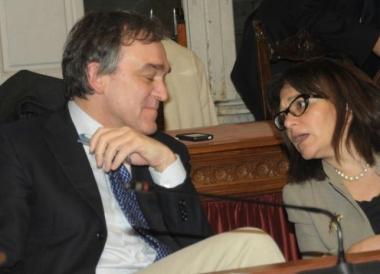 Enrico Rossi insieme con Gina Giani 