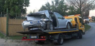 Lauto andata fuori strada 