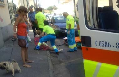 I soccorsi alla pensionata scippata in via Tripoli