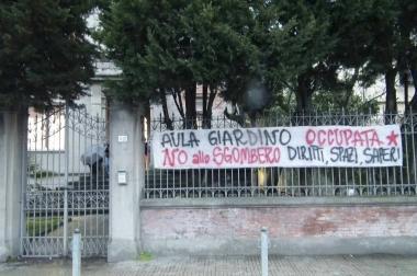 Il palazzo di via Bonanno in cui si trova laula giardino occupata dagli studenti  