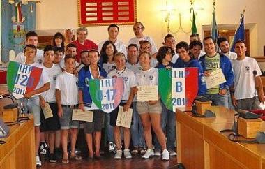 <b>HOCKEY IN LINE. </b>Un gruppo di atleti della Nuova Polisportiva Molinese 