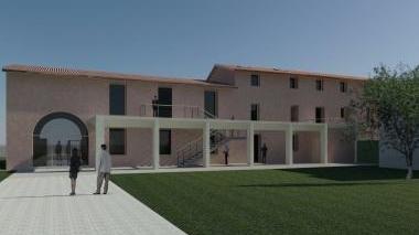 Il rendering del Mattaccio e una immagine del cantiere