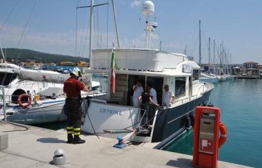 La barca dove si è verificato l’incidente sul lavoro