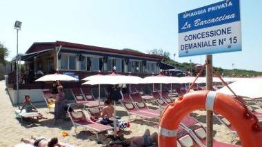 Il ristorante stabilimento La Barcaccina