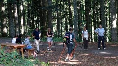 Escursione col metodo del nordic walking