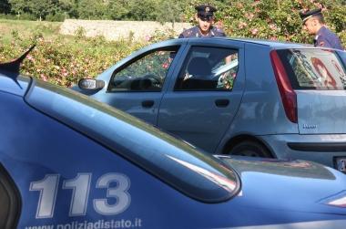 La polizia durante un controllo