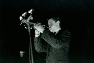 Chet Baker durante un concerto 