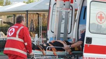 I soccorsi ad una delle due anziane investite