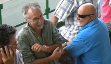 Da sinistra, l’architetto Tani con l’assessore Chiari allo stadio