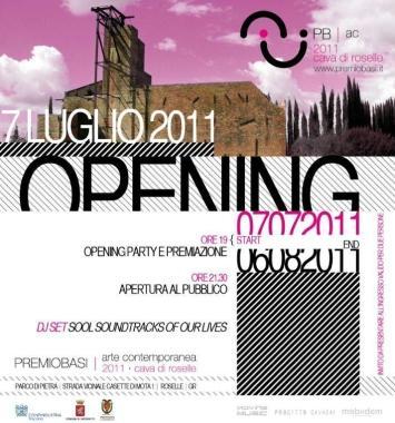 <b>LA LOCANDINA </b>del party di apertura del Premio Basi al Parco di Pietra      