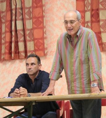 <b>ASSEMBLEA</b> Stoppa e Vaselli A destra il pubblico presente al circolo bocciofilo 