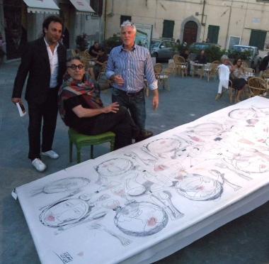 Due momenti di Art food, cibo per la mente con lartista Maranghi 