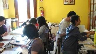 I ragazzi al lavoro al Manga Campus di Maresca