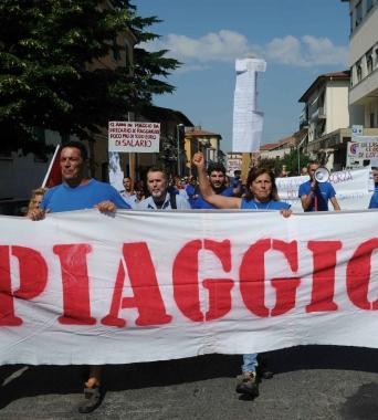 Un momento del corteo 