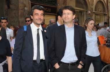Baccelli nel centro storico insieme a Franceschini         