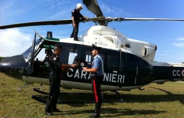 Lelicottero dei carabinieri ha sorvolato la citt&agrave; 