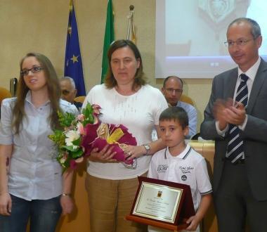 Un momento della premiazione 