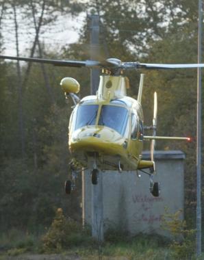 Lelicottero del soccorso Pegaso: &egrave; stato chiamato sul posto dov&egrave; morto il pensionato 