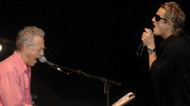 Manzarek (a sinistra) e Krieger in concerto