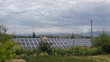 La distesa dell’impianto fotovoltaico in zona
