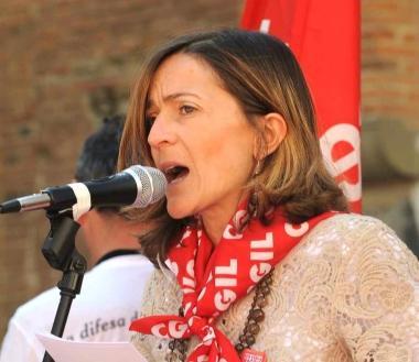 La segretaria provinciale della Cgil Gessica Beneforti   