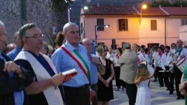 Il sindaco Lunardi durante l’inaugurazione della nuova area polifunzionale