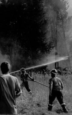 Lo spegnimento di un incendio 