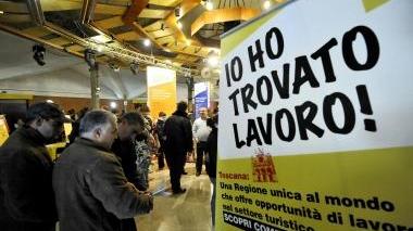 <b>BORSA LAVORO </b>Il padiglione allestito a febbraio nella Sala Eden