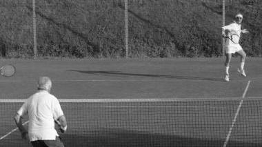 Una gara di tennis