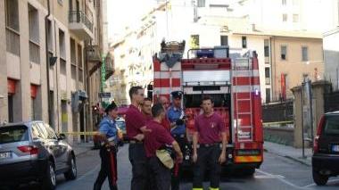 I vigili del fuoco in via Queirolo