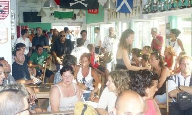 <b>LA FESTA. </b> Un momento della celebrazione e accanto il presidente Tobia   