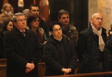 A destra, a partire da sinistra Gestri, Melighetti e Cecchi Sotto il coordinatore Pdl Mazzoni